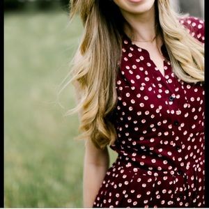 Anthropologie polka dot dress